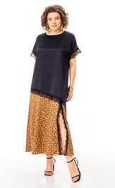 Платье Anastasia 1368 золото/черничный