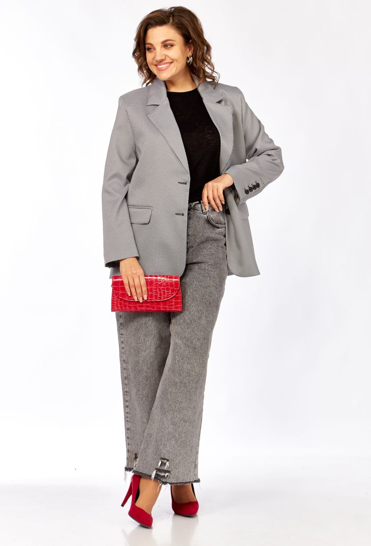 Blazer Rishelie #1014 cherno-belyj