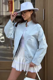 Kurtka PRATA wear #S033 goluboj