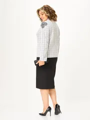 Suit Vilena-fashion #1198 belyj+chernyj