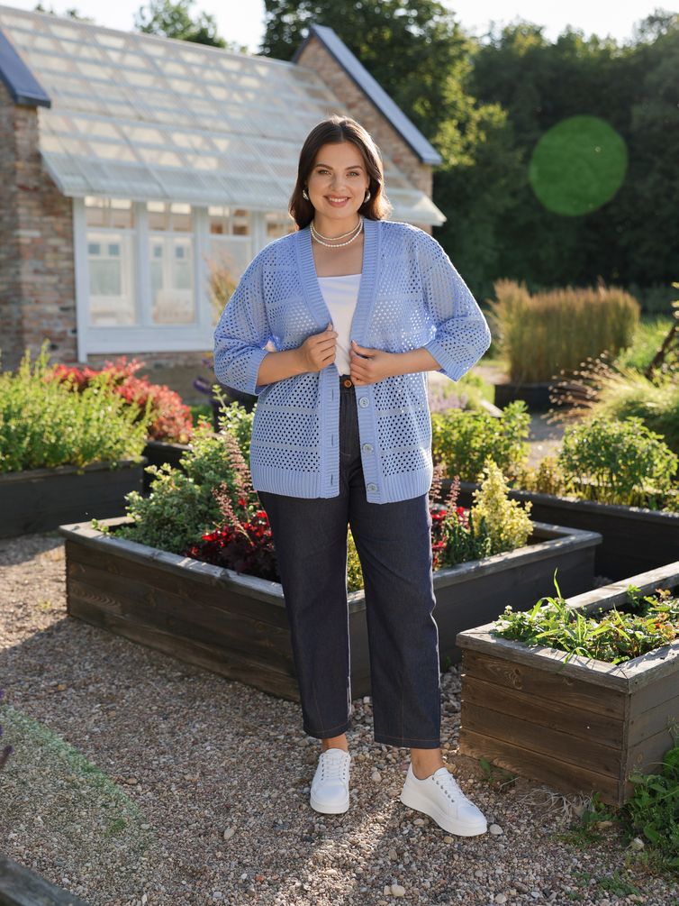 Sweter BONADI #1819 goluboj