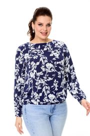 Блуза Abbi арт. 4034 синий с белым