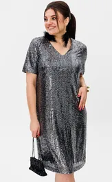 Sukienka Anelli Laurel 1797 serebro