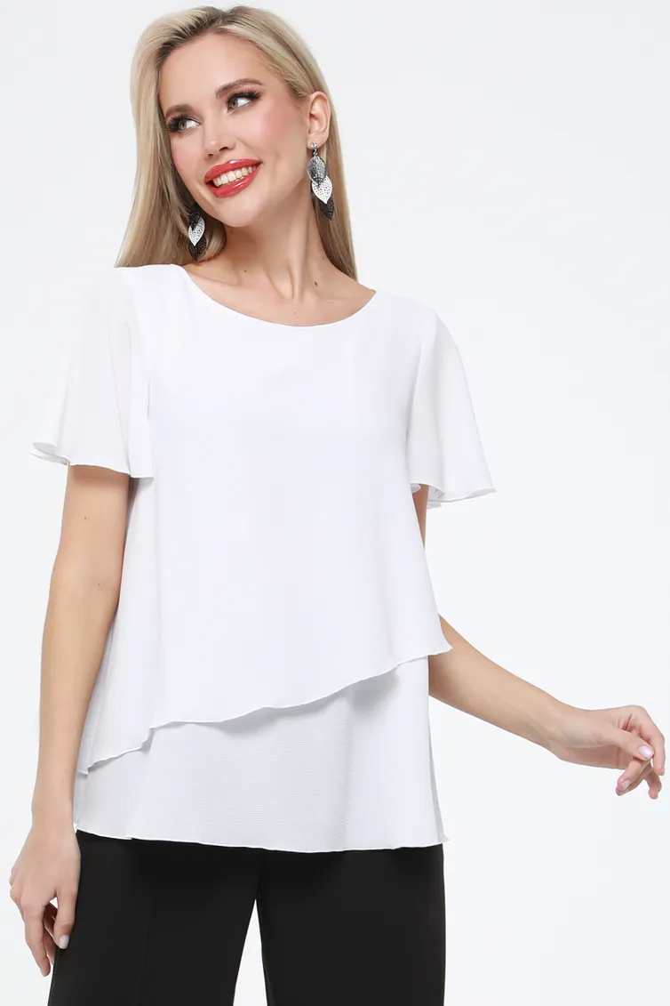 Bluzka DS Trend #B-2146 (Vse legko i prosto, vajt)