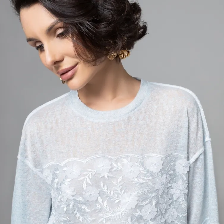 T-Shirt CHARUTTI #Budu tebe snitsya (goluboj melanzh)