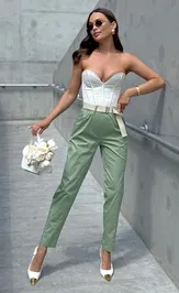 Trousers PRATA wear S035 zelenyj