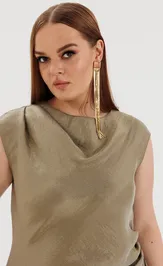 Sukienka Anastasia MAK 1317 xaki