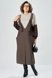 Sukienka Karina Delux #M-1452 korichnevyj