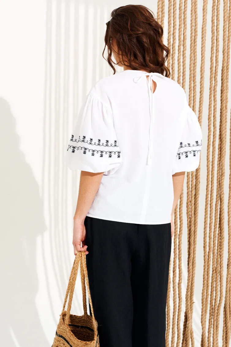Blouse Elletto Life #13002 belo-chern