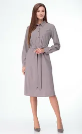Dress LadyThreeStars 2272 sero-bezhevyj
