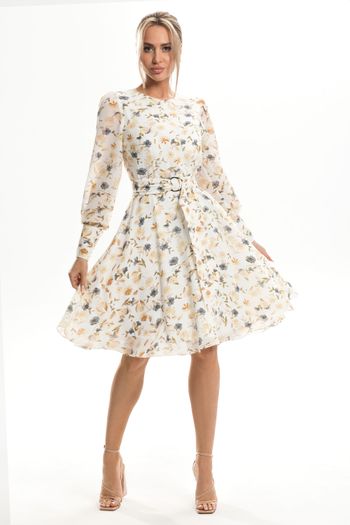 4708 платье белый с желтым