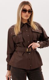 Рубашка Anelli Laurel 1826 чокалэйт скин