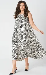 Dress LeNata 16492 molochno chernyj