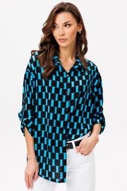 Blouse VIZAVI #735 cherno-goluboj