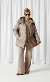Coat Beautiful & Free 1018 seryj