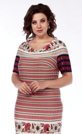 Dress Abbi 1035 ornament bordo