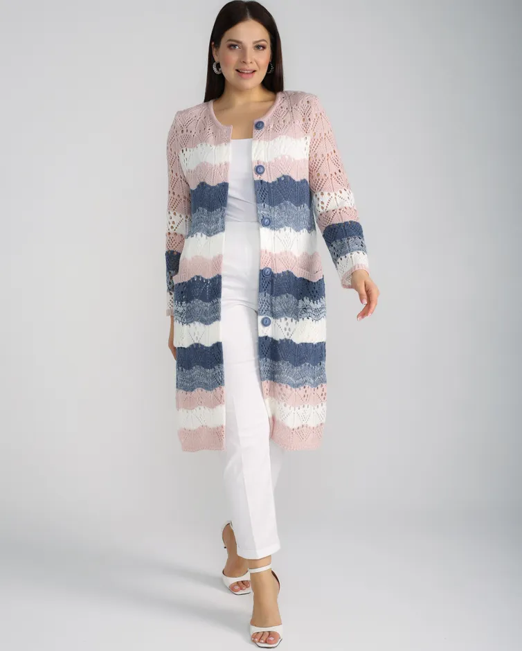 Sweter BONADI #1285 pudra-dzhins