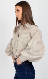 Blouse VIZAVI 745 bezhevaya poloska