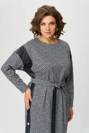 Sukienka Anastasia MAK #1212 sero-chernyj