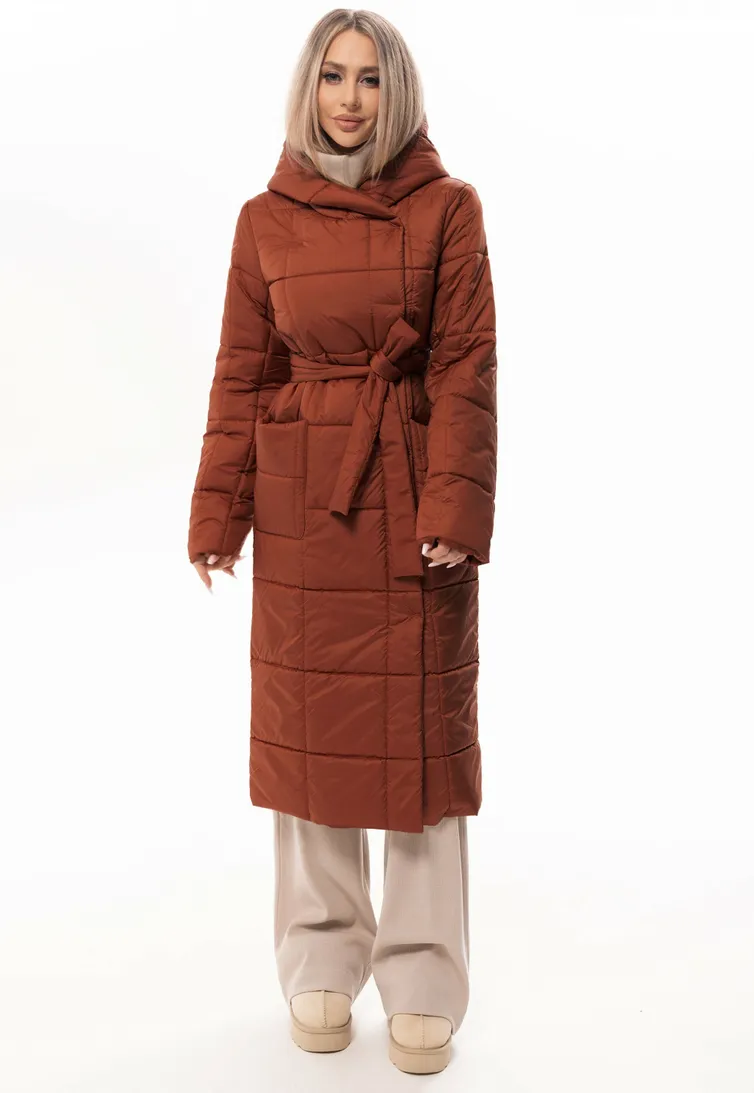Coat Golden Valley #7145 temno-korichnevyj