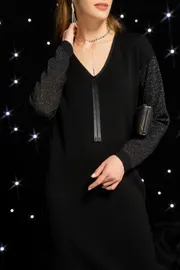 Sukienka Barbara Geratti #S2829BG chyornyj/serebro