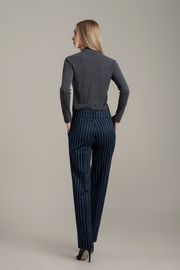 Trousers MARIKA #440/2 t. sinij v polosku
