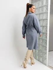 Платье Galean Style арт. 989 серо-синий