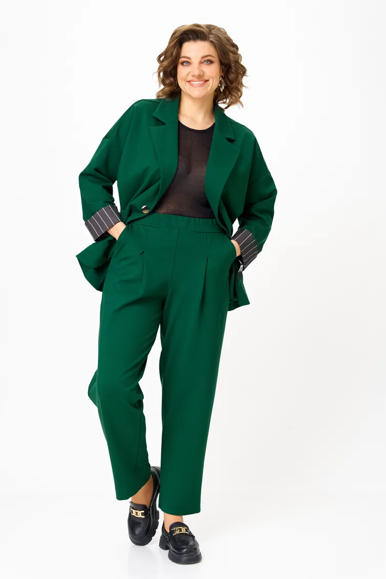 Suit Michel Chic #1437 kostyum glubokij izumrud