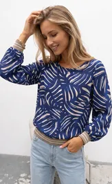 Blouse nika.pl 0204201 Emi-42 sinij zebra