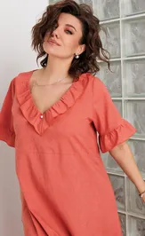 Платье BegiModa 1066 коралл