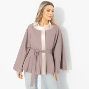 Жакет CHARUTTI арт. Яркий эффект (вереск, с поясом)