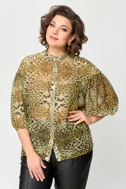 Bluzka Anastasia MAK #1114 zheltyj leopard
