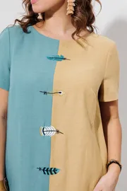 Платье Galean Style арт. 968 голуб+песоч