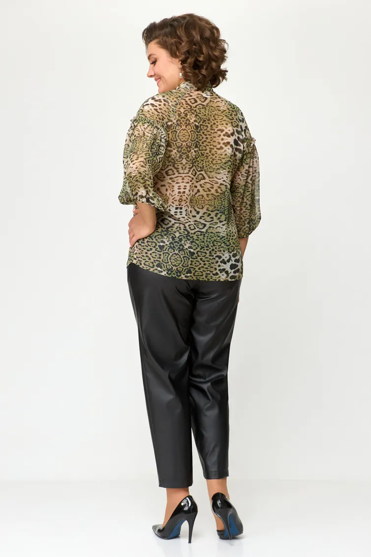 Bluzka Anastasia MAK #1114 zelyonyj leopard