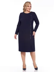 Sukienka Linia L #B-2039 temno-sin