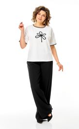 Блузки, туники Rumoda 2261 молочный-черный