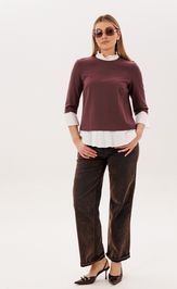 Блуза Anelli Laurel 1824 махагон