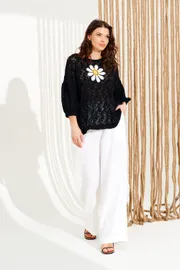 Trousers Elletto Life #2384 belyj