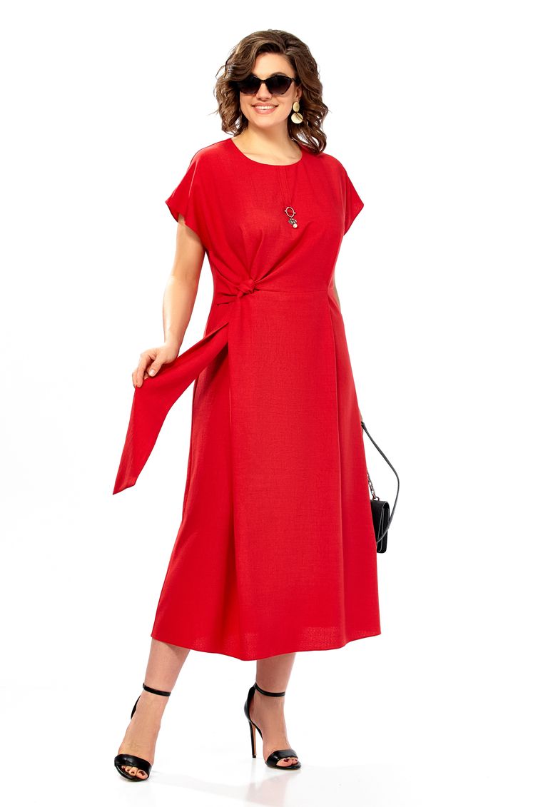 Dress Olga Style #S1019 krasnyj