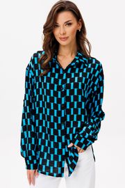 Blouse VIZAVI #735 cherno-goluboj
