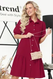Sukienka DS Trend #P-2787 (Gorodskoj blyuz, red)