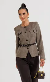 Костюм Galean Style 1014 Б коричневый с черным
