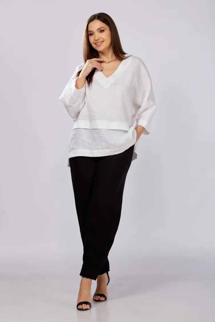 Bluzka MALI #625-057 belyj