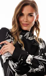 Платье EOLA 3183 черный с принтом