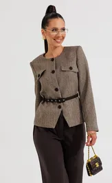 Костюм Galean Style 1014 Б коричневый с черным