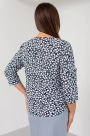 Blouse TOOK A LOOK & Angelika #TB-300 belye cvety