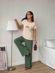 Костюм Dilana Vip арт. 2139 бежевый/зеленый