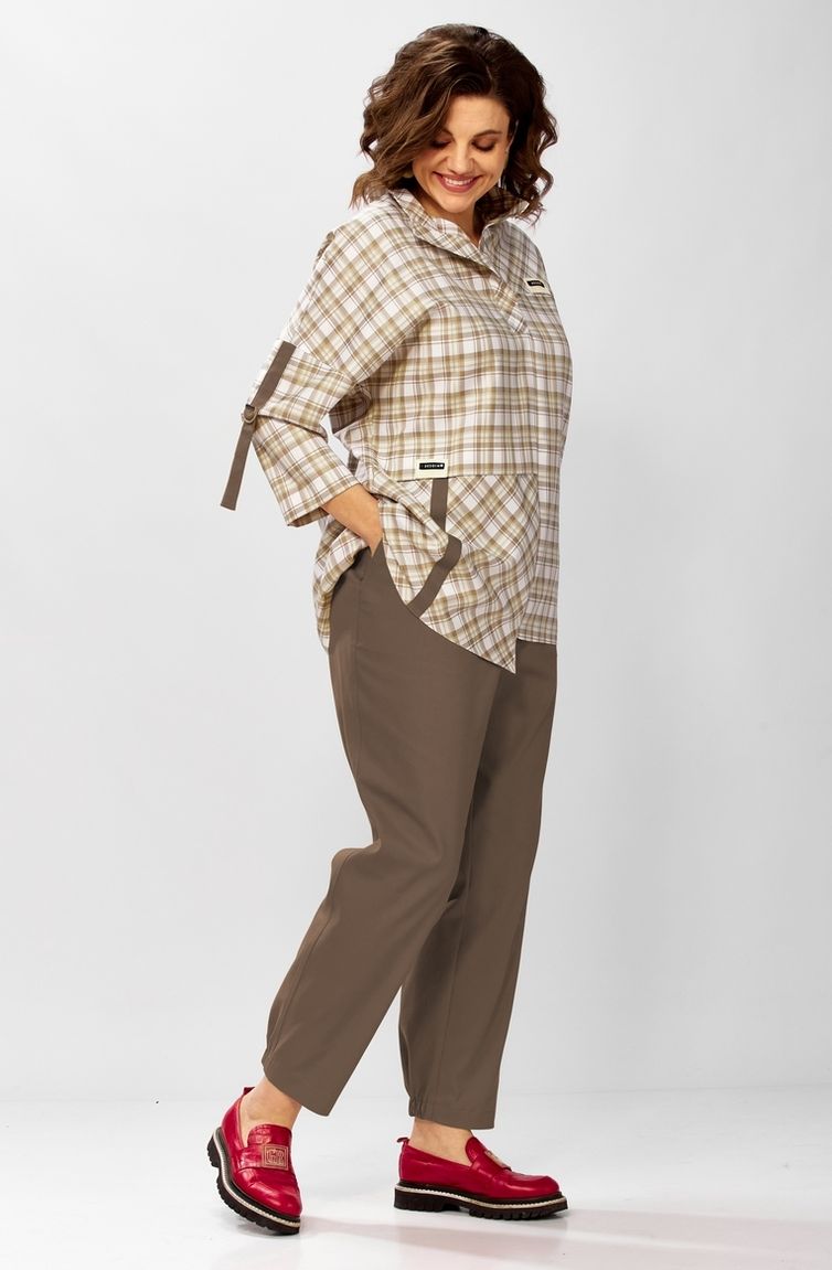 Комплект Milora арт. 1438 клетка + шоколад