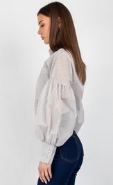 Blouse VIZAVI 745 sero‑golubaya poloska