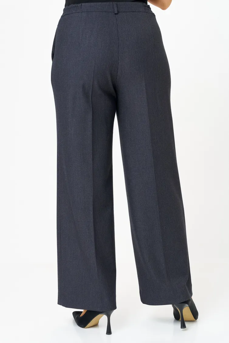 Trousers BelElStyle #601-308 sero-sinyaya kletka